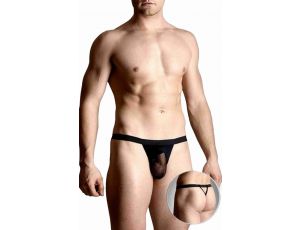 Seksowne stringi męskie na szerokiej gumie SoftLine czarne M/L