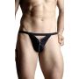 Stringi satynowe z zameczkiem SoftLine 4497 czarne S/L - 2