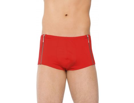 Szorty erotyczne z zamkami SoftLine 4500 czerwone XL - 2