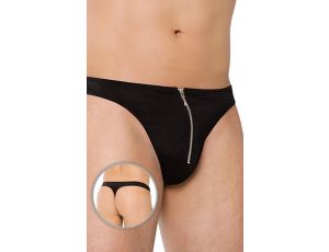 Męskie stringi z błyskawicznym zamkiem SoftLine 4501 czarne XL