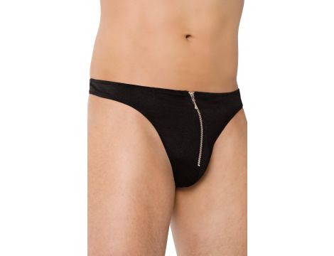 Męskie stringi z błyskawicznym zamkiem SoftLine 4501 czarne M/L - 2