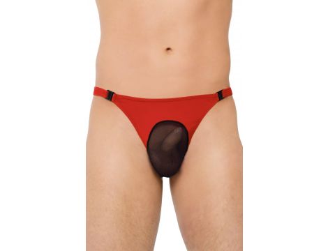 Stringi siateczkowe prowokacyjne SoftLine 4502 czerwone XL - 2