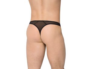 Stringi męskie wycięte SoftLine 4518 czarne XL