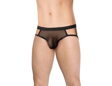 Super wycięte stringi męskie SoftLine 4521 czarne OneSize