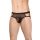 Super wycięte stringi męskie SoftLine 4521 czarne OneSize