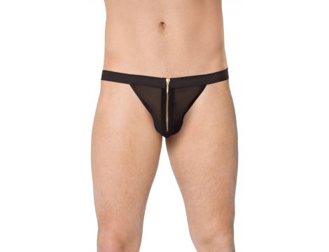 Stringi męskie wycięte SoftLine 4526 czarne One Size - 2