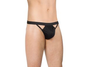 Stringi męskie super wycięte SoftLine 4530 czarne OneSize