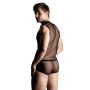 Net set - shirt and thong - black XL - 3