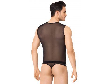 Seksowna koszulka i szorty siateczkowe SoftLine Collection czarne XL - 2