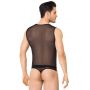 Seksowna koszulka i szorty siateczkowe SoftLine Collection czarne XL - 3