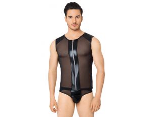 Siateczkowa koszulka i szorty SoftLine 4606 czarne M/L
