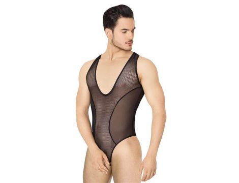 Siateczkowe body SoftLine 4609 czarne XL