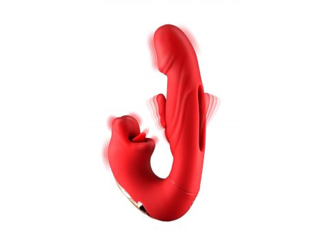 Wibrator króliczek Yoba Kissy 3w1 silikonowy USB 17,6 cm - 2