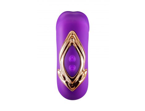 Wibrator króliczek Yoba Kissy 3w1 fioletowy USB 17,6 cm - 6