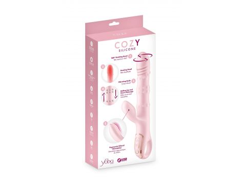 Wibrator króliczek Yoba Cosy podgrzewany różowy USB - 3