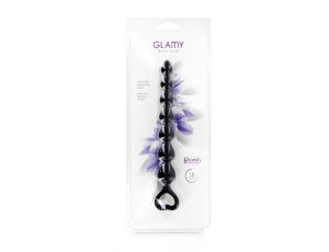 Pręt analny siedmiopoziomowy silikonowy Glamy czarny mały 18 cm