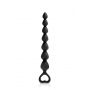 Pręt analny siedmiopoziomowy silikonowy Glamy czarny mały 18 cm - 3