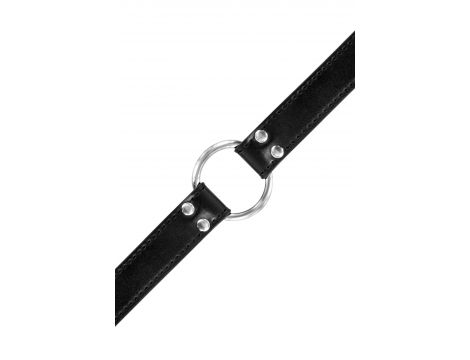 Knebel z metalowym pierścieniem Fetish Tentation czarny 48 mm - 4