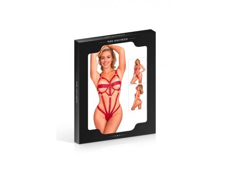 Regulowany body harness Paris Hollywood czerwony - 3