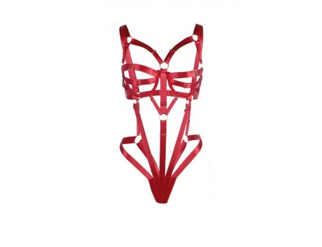 Regulowany body harness Paris Hollywood czerwony - 4