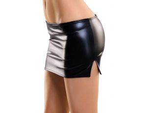 Mini spódniczka błyszcząca Wetlook Glossy CAMREN czarna S