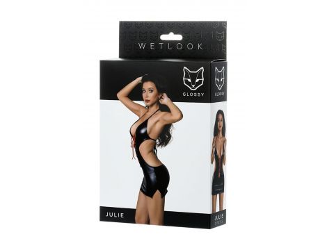 Erotyczna sukienka Wetlook Glossy Julie czarna S - 4