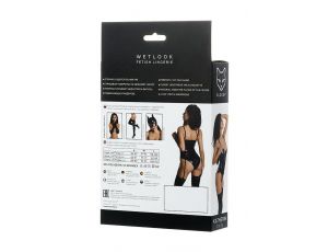 Body Glossy Katherin klasyczne błyszczące czarne M