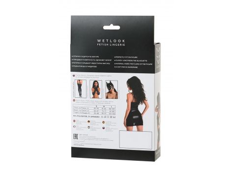 Sukienka wetlook Naomi Glossy czarna XL - 6