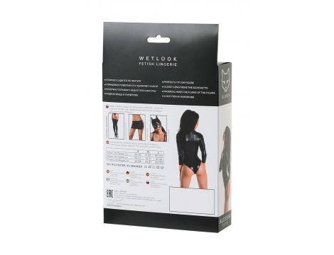 Body wetlook Alessia Glossy czarne L - 6