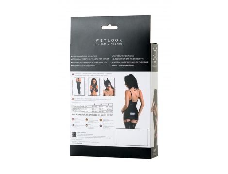 Sukienka wetlook Ivy Glossy czarna XL - 3