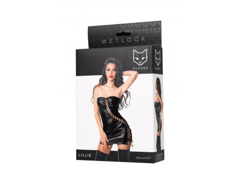 Sukienka wetlook Lillie Glossy czarna L - 2