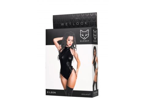 Body Wetlook Eileen Glossy czarne L - 6