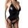 Komplet bielizny wetlook Paula Glossy czarny S