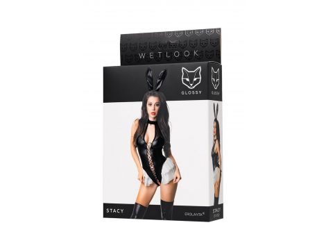 Body Wetlook Stacy Glossy czarne S - 9