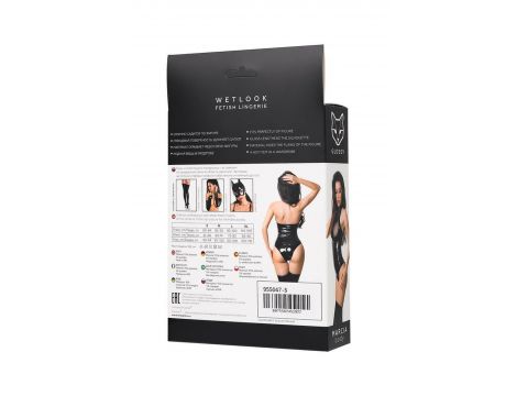 Body wetlook Marcia Glossy czarne L - 4