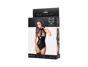 Body wetlook Marcia Glossy czarne S
