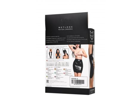 Spódniczka wetlook Glossy Leanne czarna XL - 5