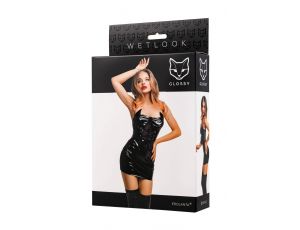 Sukienka wetlook Glossy Mirabell czarna M