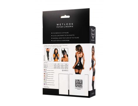 Sukienka wetlook Glossy Mirabell czarna XL - 5