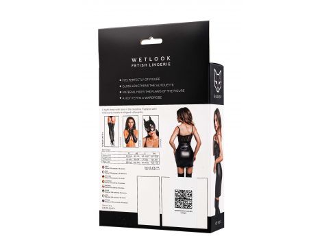 Sukienka wetlook Glossy Nelly czarna M - 5