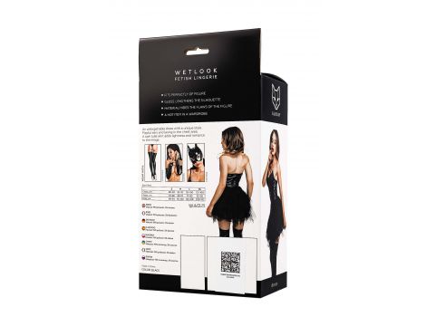 Sukienka wetlook Glossy Elisia czarna M - 3