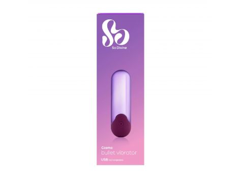 Mini wibrator bullet Cosmo So Divine fioletowy USB - 5