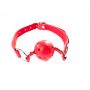 Czerwony oddychający knebel kulowy Fantasy regulowany 4 cm - 3