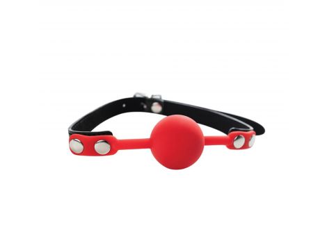Knebel silikonowy balonowy czerwony Fantasy regulowany 4 cm - 4