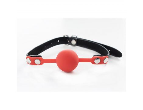 Knebel silikonowy balonowy czerwony Fantasy regulowany 4 cm - 7