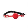 Knebel silikonowy balonowy czerwony Fantasy regulowany 4 cm - 5