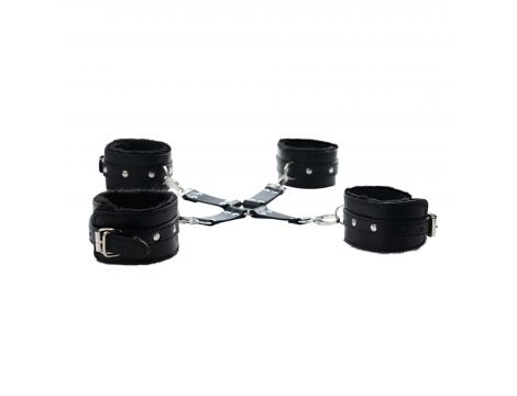 Black hogtie with comfy wrist and ankle cuffs