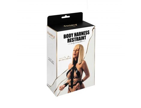 Regulowana uprząż BDSM z pierścieniami Fantasy - 5