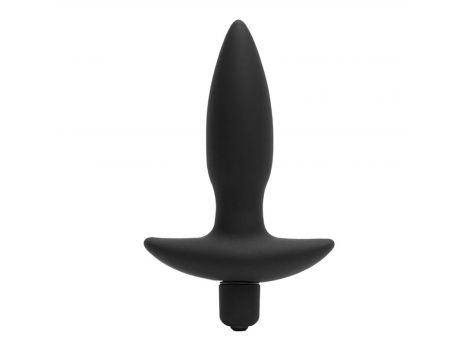 Korek analny wibrujący silikonowy Fantasy czarny 9 cm - 2