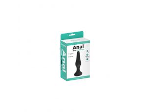 Korek analny silikonowy Fantasy mały czarny 10,5 cm